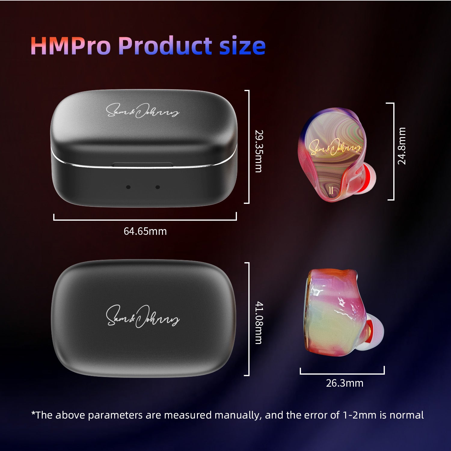 Sam&Johnny HMpro Aurora II real wireless HiFi earphones with 12 driver pure BA system